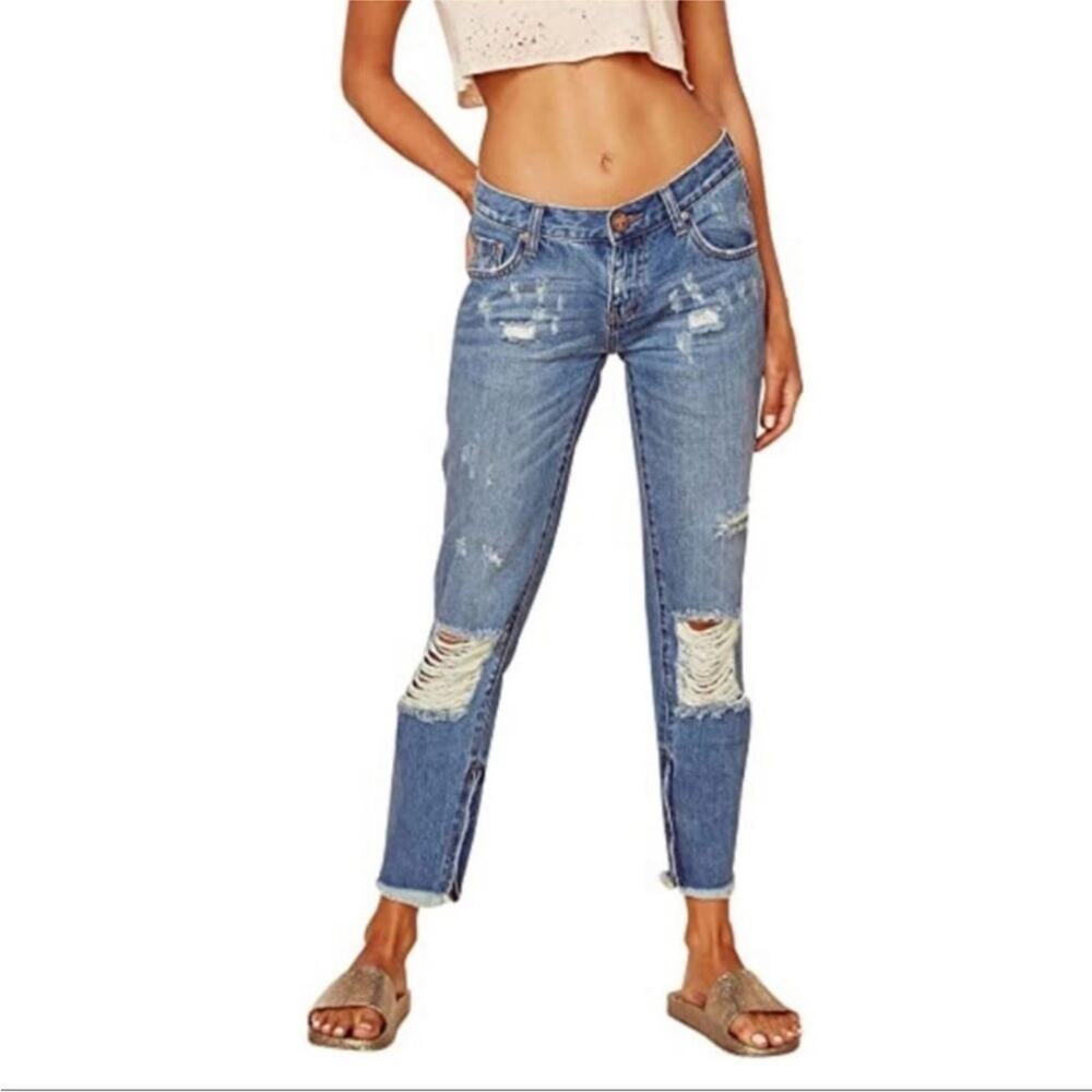 One Teaspoon Freebirds Pacifica‎ Distressed Zipper Jeans 26